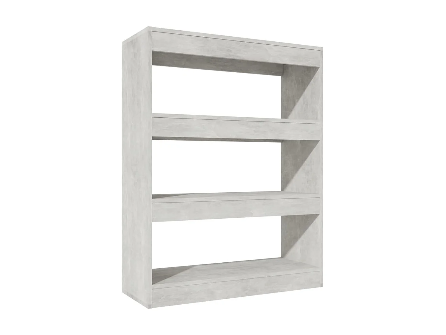 Bibliothèque-Cloison Gris béton 80x30x103 Bois d'ingénierie