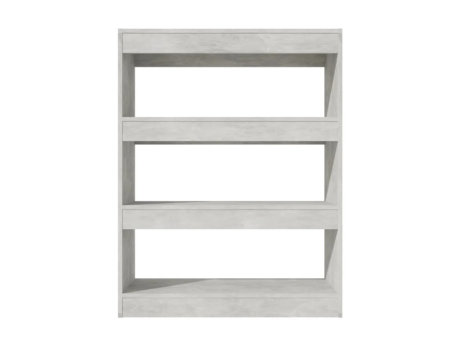 Bibliothèque-Cloison Gris béton 80x30x103 Bois d'ingénierie