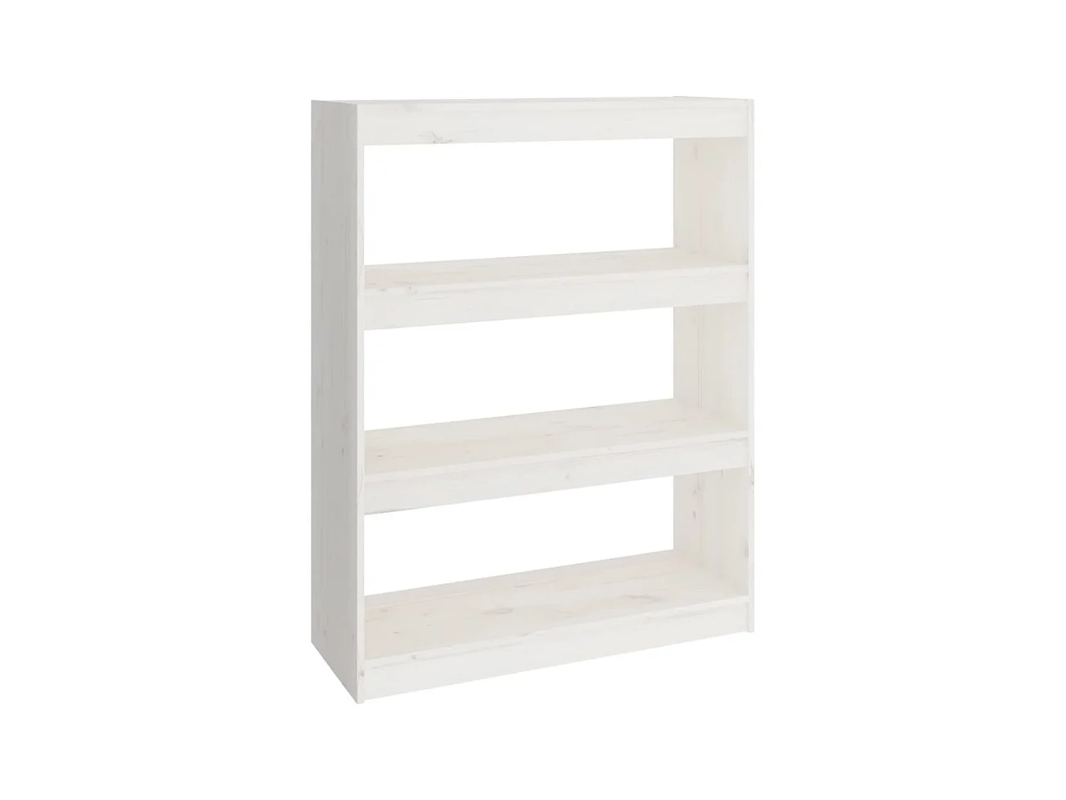 Bibliothèque-Séparateur de pièce Blanc 80x30x103,5 Pin solide