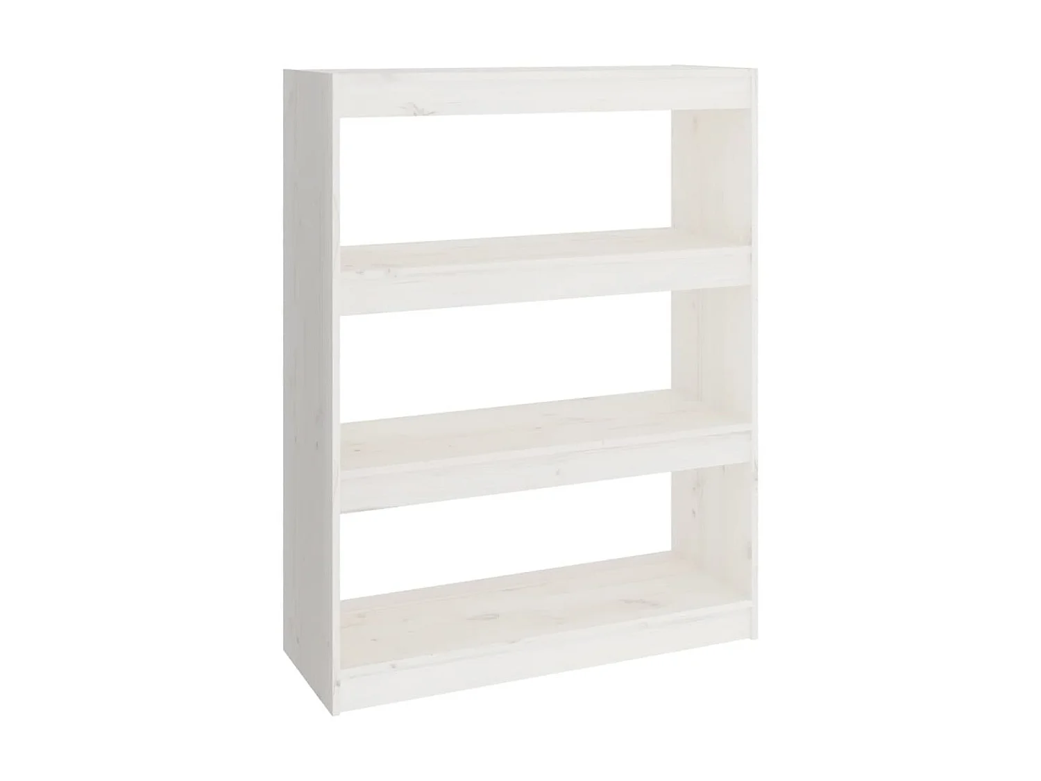 Bibliothèque-Séparateur de pièce Blanc 80x30x103,5 Pin solide