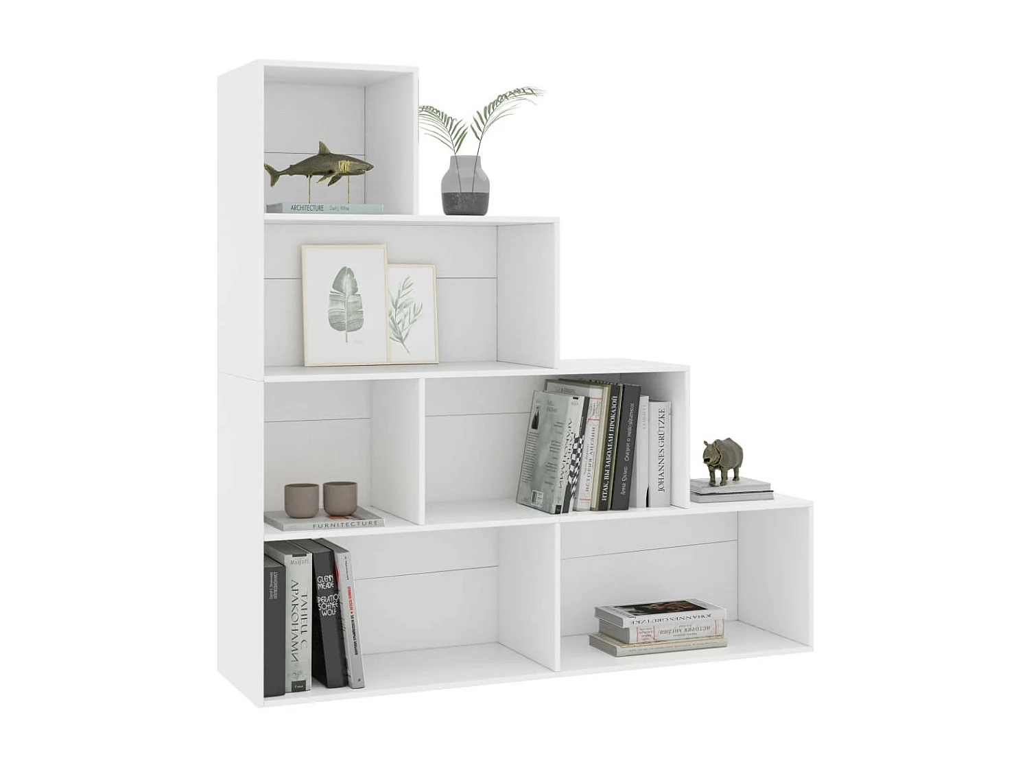 Bibliothèque-Séparateur de pièce Blanc 155x24x160