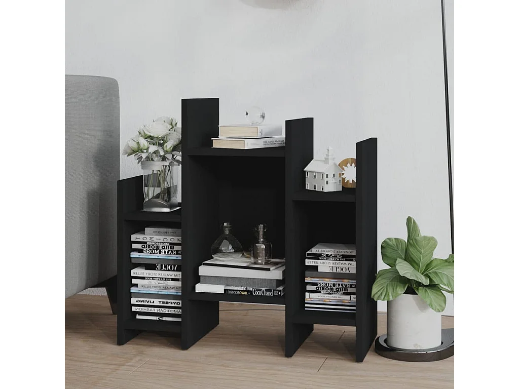 Petite bibliothèque Noir 60x26x60