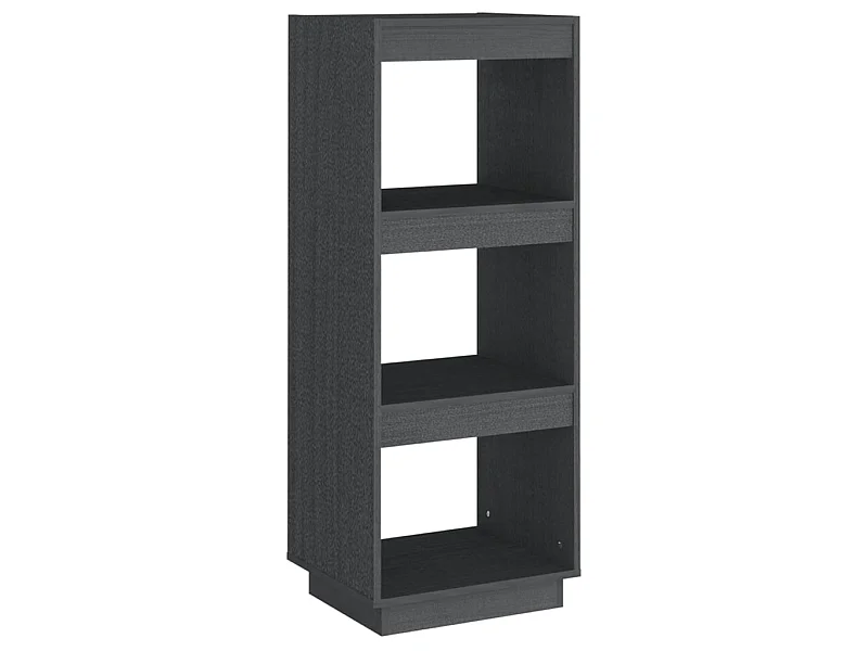 Bibliothèque-Séparateur de pièce Gris 40x35x103 Pin massif
