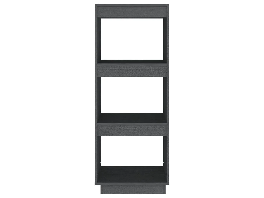 Bibliothèque-Séparateur de pièce Gris 40x35x103 Pin massif