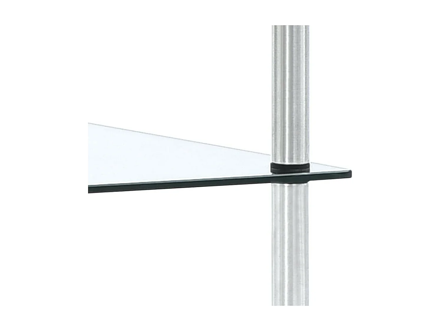 Étagère à 4 niveaux Transparent 40x40x100 Verre trempé