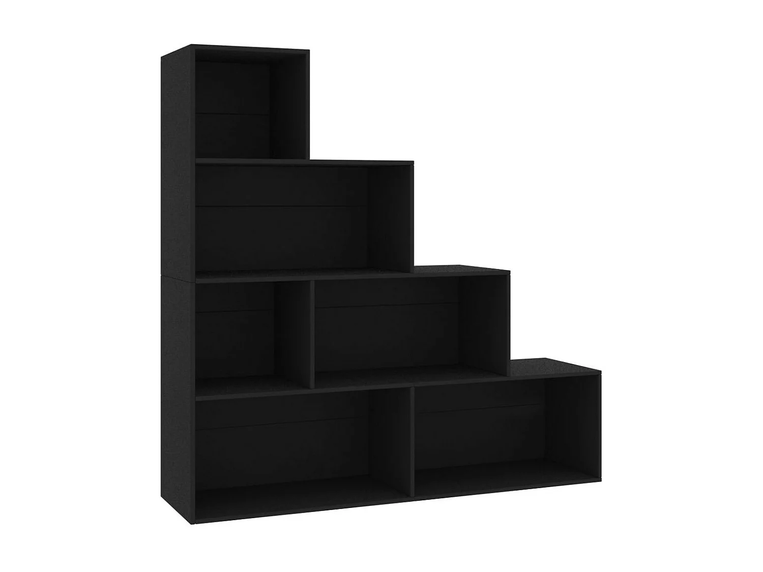 Bibliothèque-Séparateur de pièce Noir 155x24x160