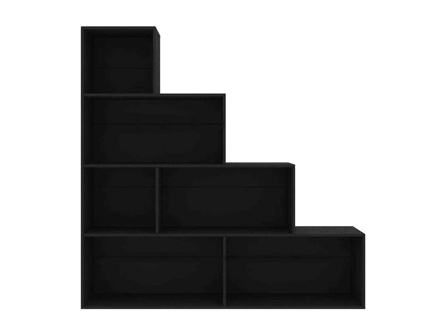 Bibliothèque-Séparateur de pièce Noir 155x24x160