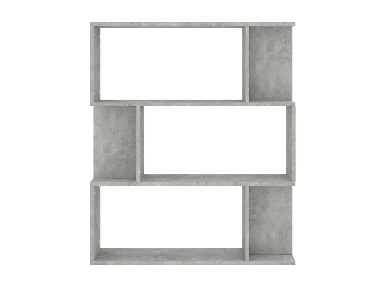 Bibliothèque-Séparateur de pièce Gris béton 80x24x96