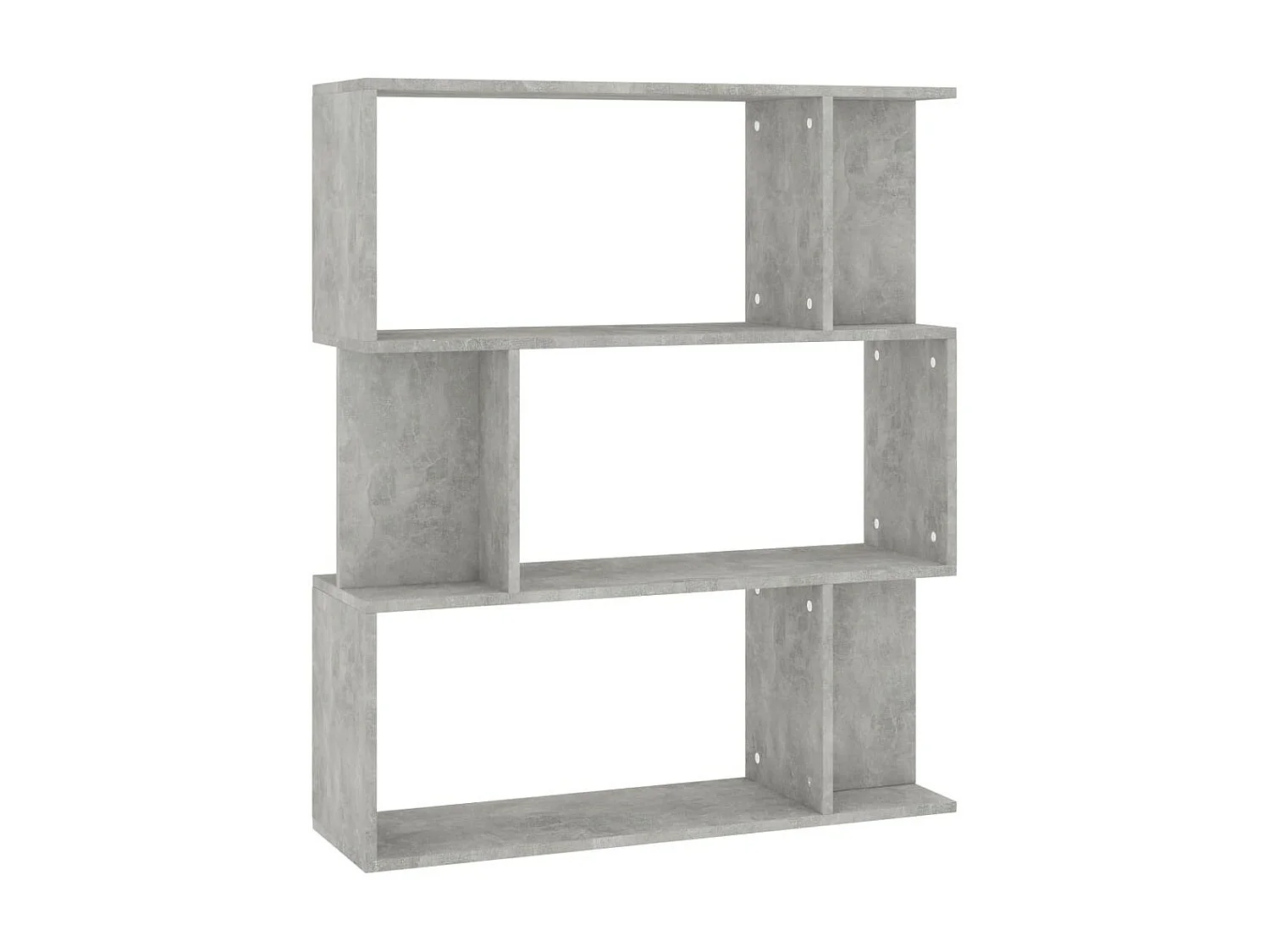Bibliothèque-Séparateur de pièce Gris béton 80x24x96
