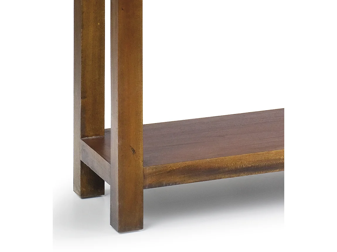 Console coloniale en bois d'acajou massif 3 tiroirs Falkane 110cm