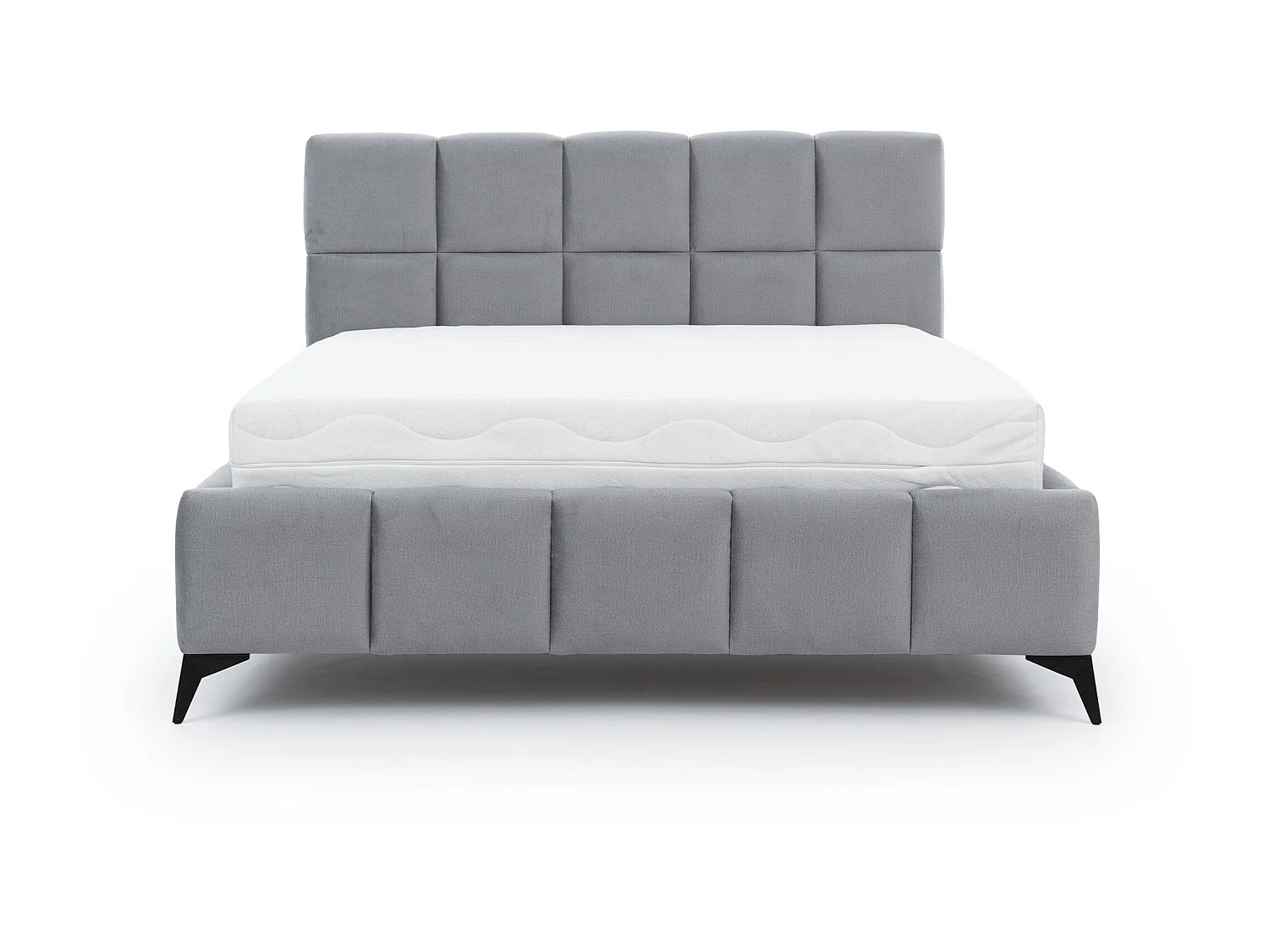 Lit coffre de luxe velours capitonné Mister-Couleur Noir-180x200