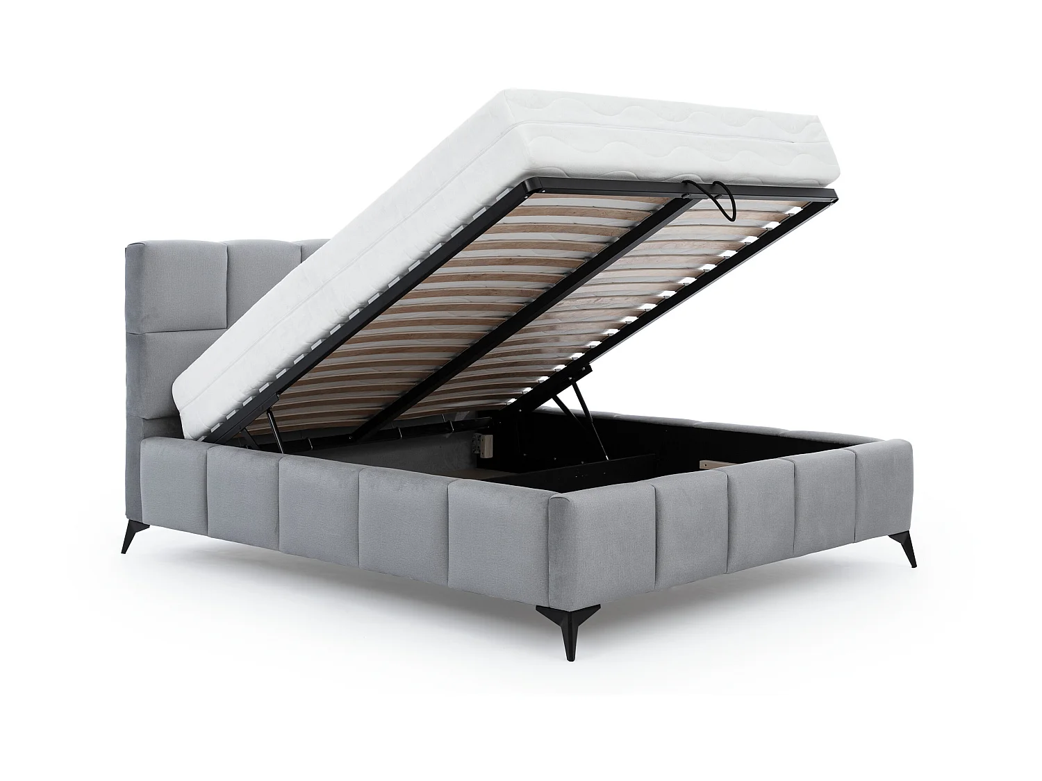 Lit coffre de luxe velours capitonné Mister-Couleur Bordeaux-140x200