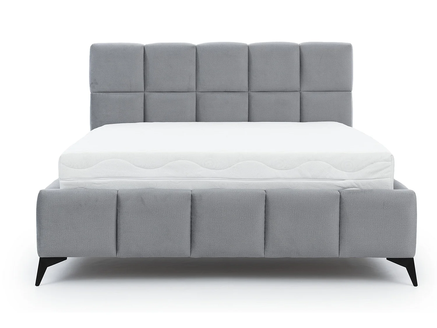 Lit coffre de luxe velours capitonné Mister-Couleur Bleu nuit-180x200