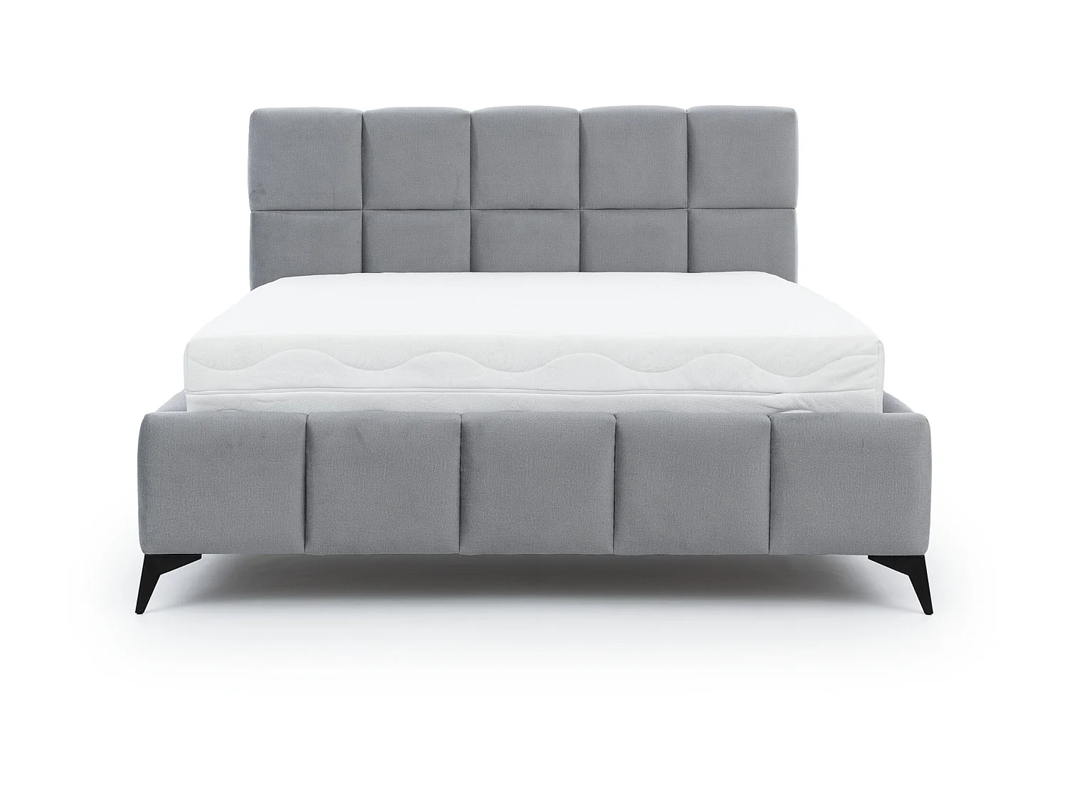 Mister luxe gewatteerd fluwelen opbergbed-Kleur Donker bruin-Slapen 160x200cm