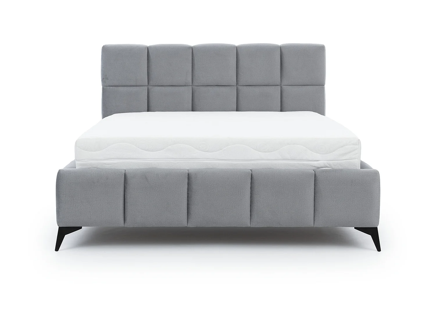 Mister luxe gewatteerd fluwelen opbergbed-Kleur Dennengroen-Slapen 160x200cm