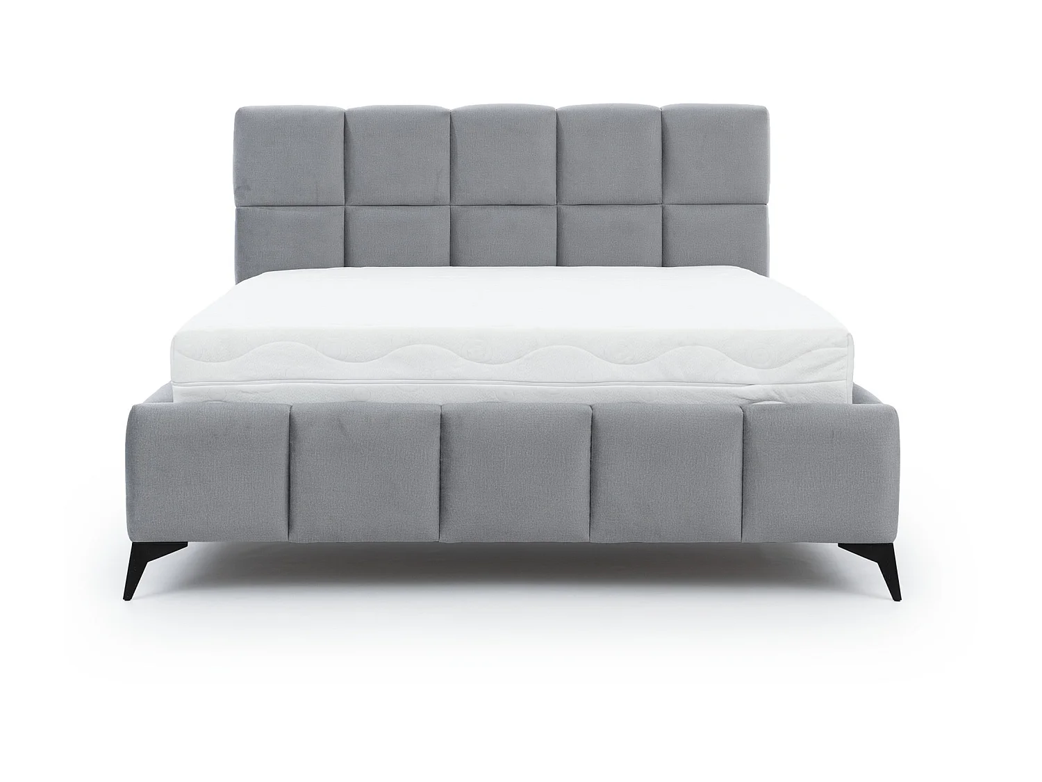 Lit coffre de luxe velours capitonné Mister-Couleur Beige clair-160x200