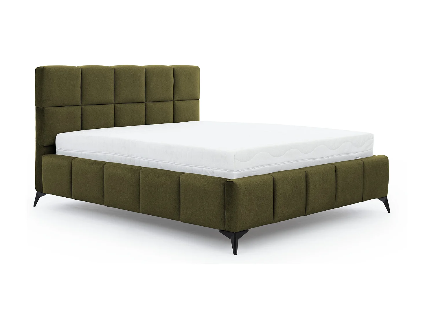 Cama com arrumação com base Mira verde 160x200