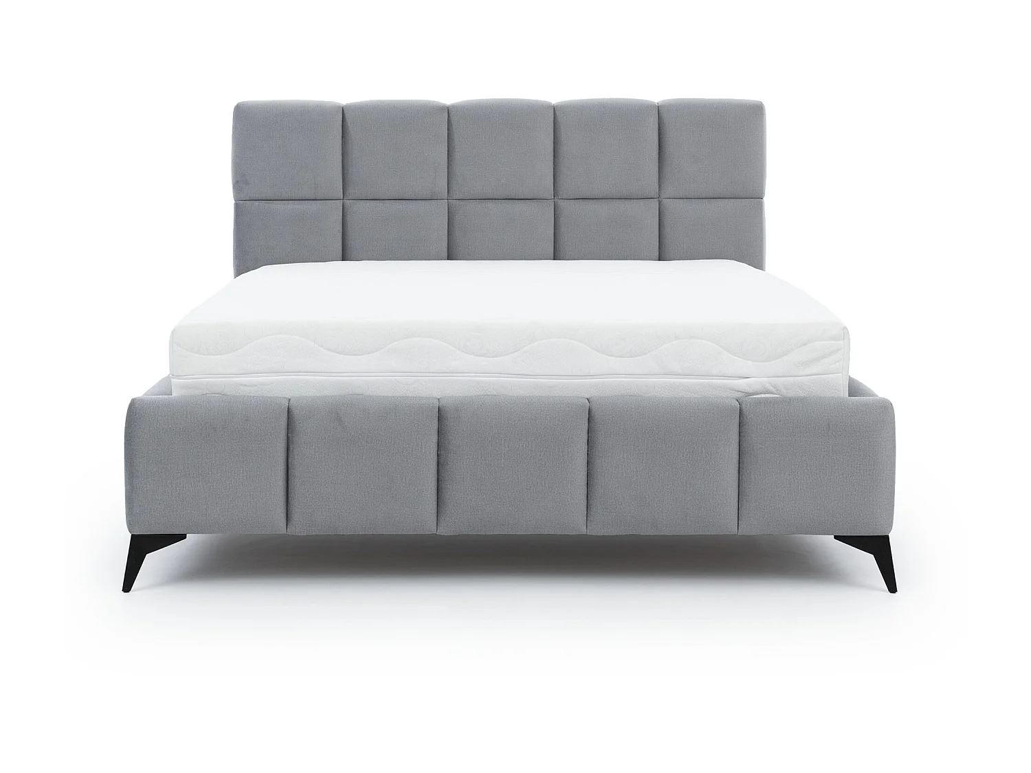 Lit coffre de luxe velours capitonné Mister-Couleur Anthracite.-180x200