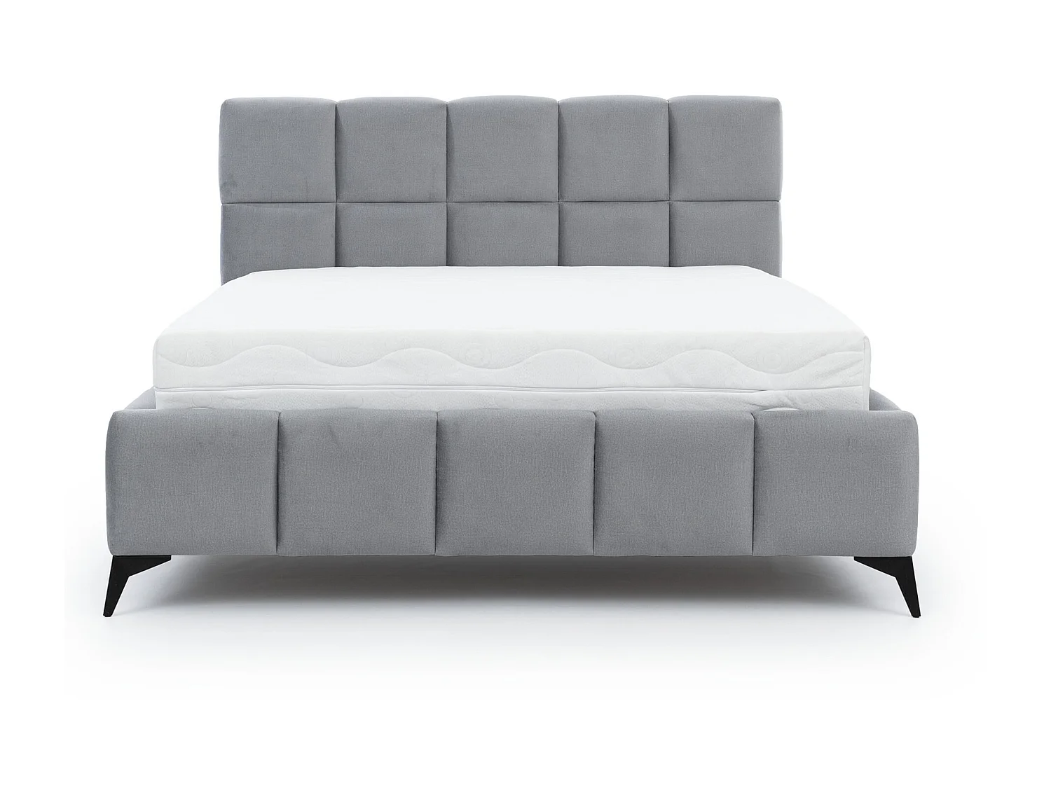 Mister luxe gewatteerd fluwelen opbergbed-Kleur Bruin-Slapen 180x200cm