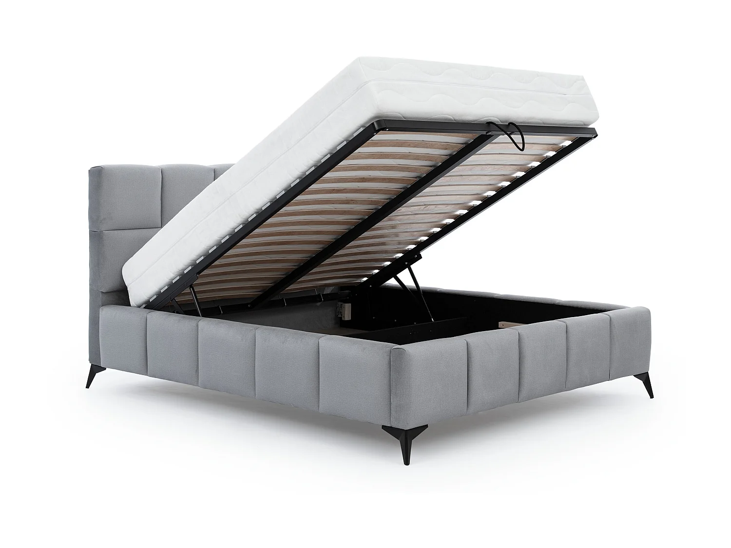 Lit coffre de luxe velours capitonné Mister-Couleur Vieux rose-160x200