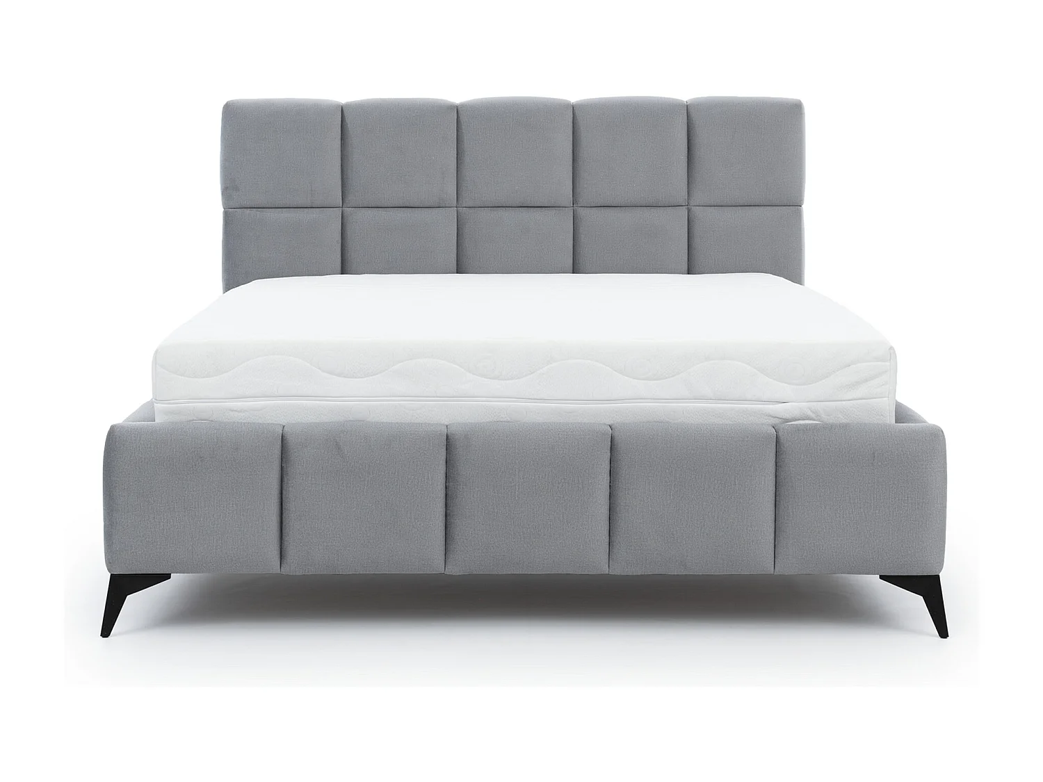 Mister luxe gewatteerd fluwelen opbergbed-Kleur Middernacht blauw-Slapen 160x200cm