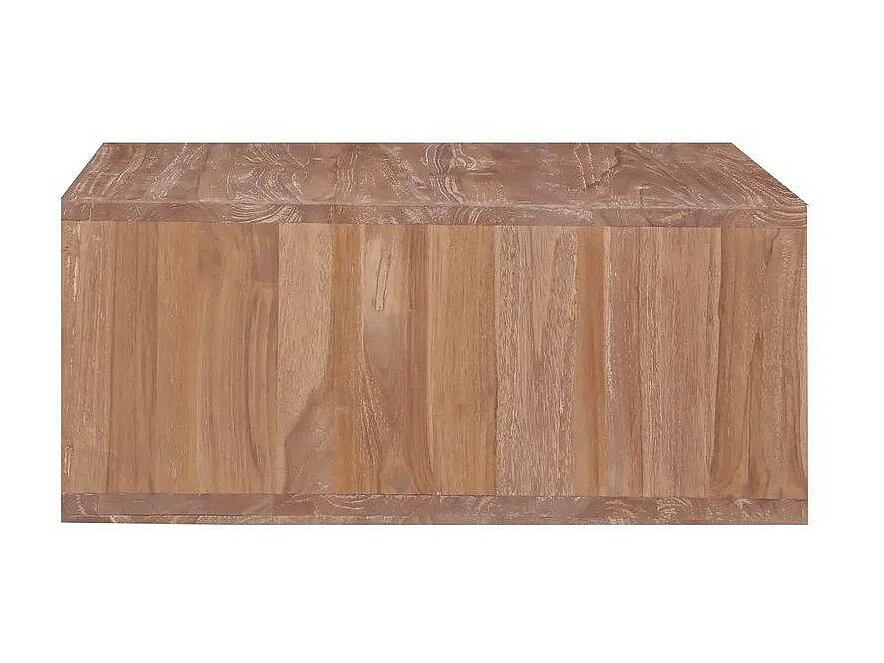 Table basse carrée teck massif foncé Yfona