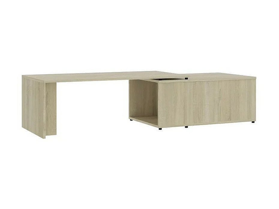Table basse modulable bois chêne sonoma clair Etif