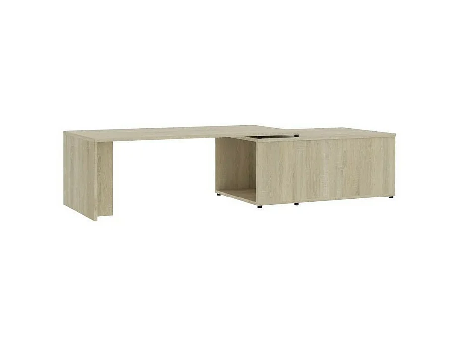 Table basse modulable bois chêne sonoma clair Etif