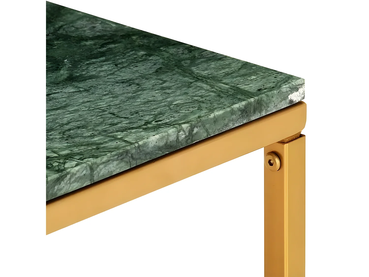 Salontafel 60x60x35 cm echt steen met marmeren textuur groen