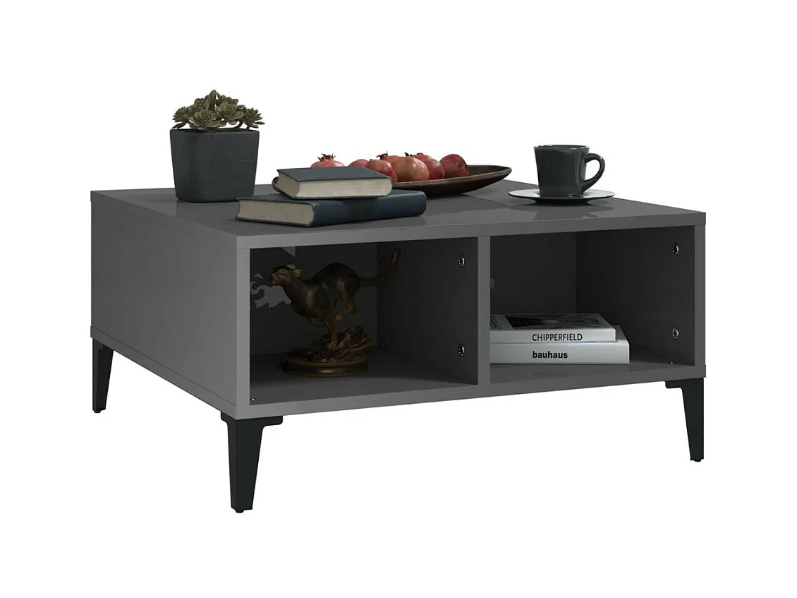 Table basse Gris brillant 60x60x30 2