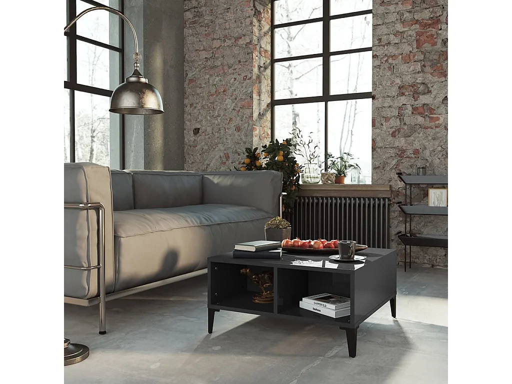 Table basse Gris brillant 60x60x30 2