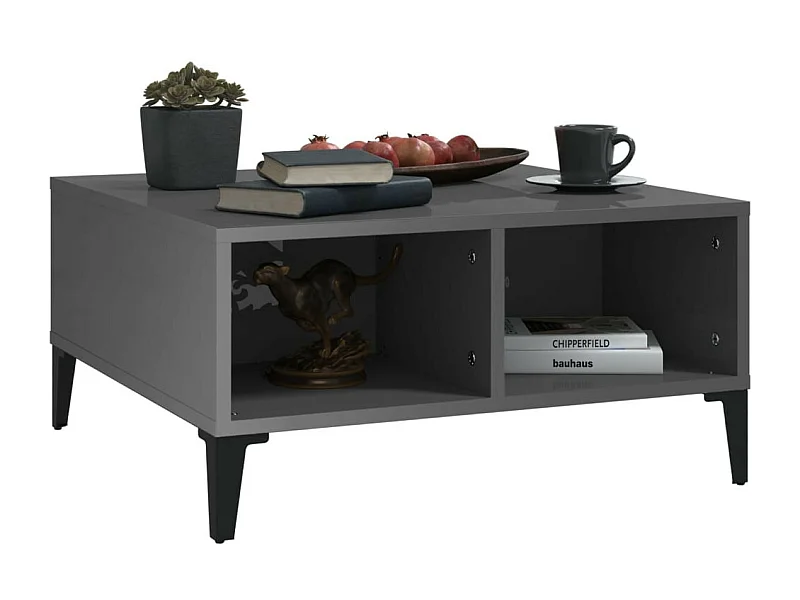 Table basse Gris brillant 60x60x30 2