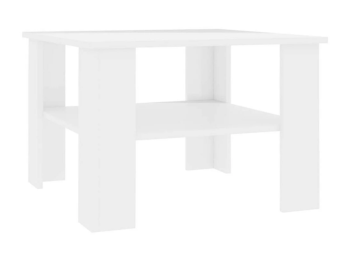 Table basse Blanc brillant 60 x 60x42