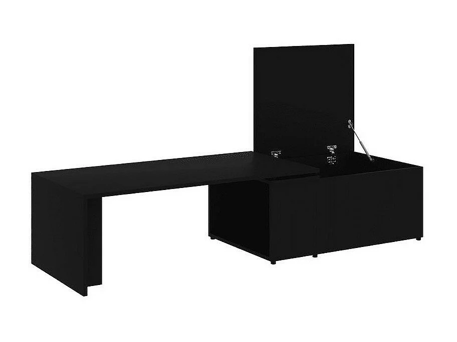 Table basse modulable bois noir Etif