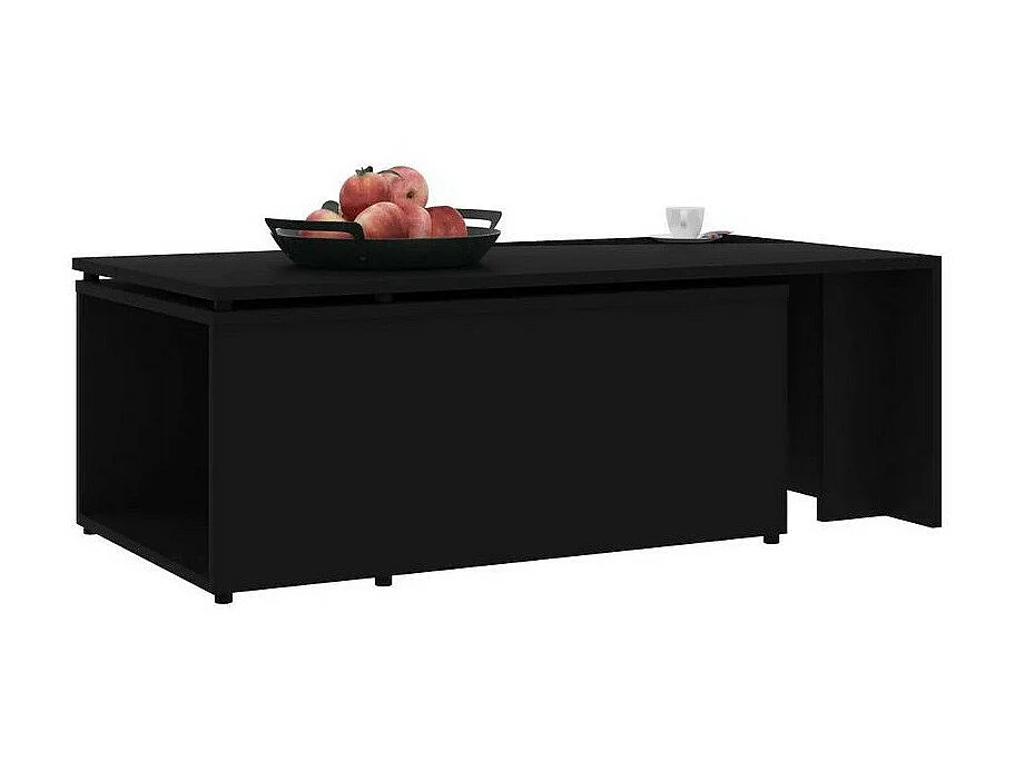 Table basse modulable bois noir Etif