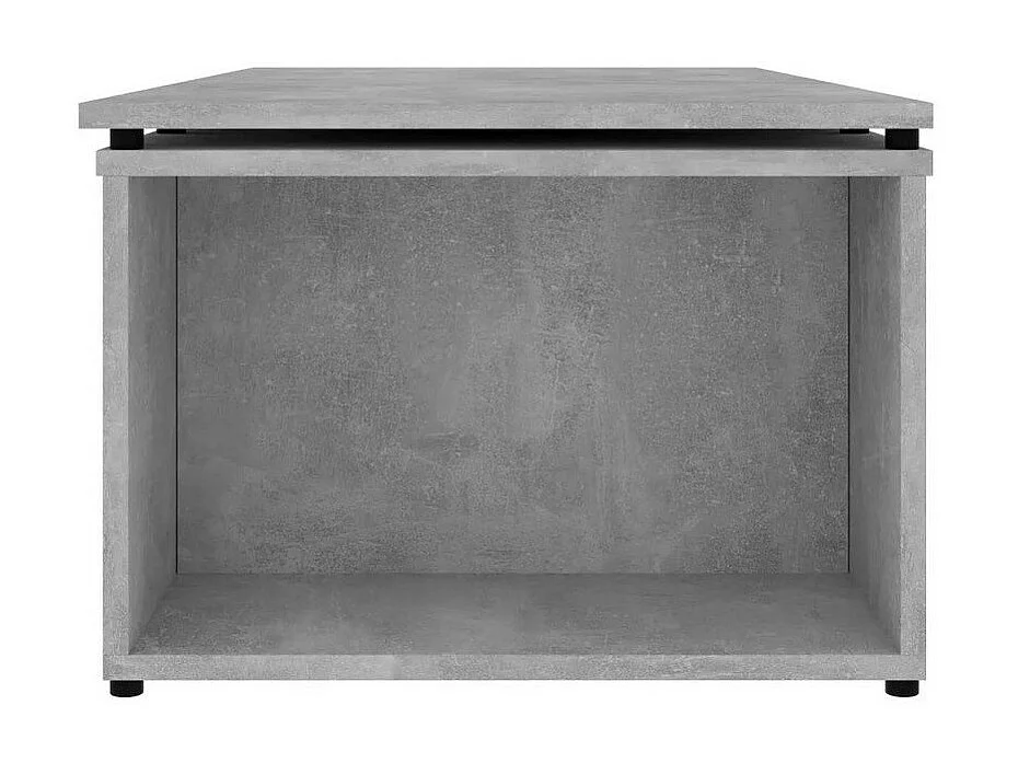 Table basse modulable bois gris effet béton Etif