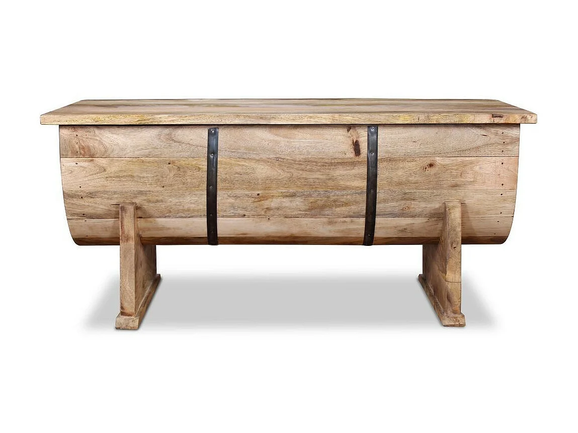 Table Basse bois de manguier avec rangement Induka