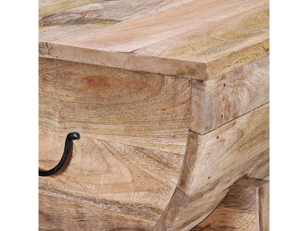 Table Basse bois de manguier avec rangement Induka