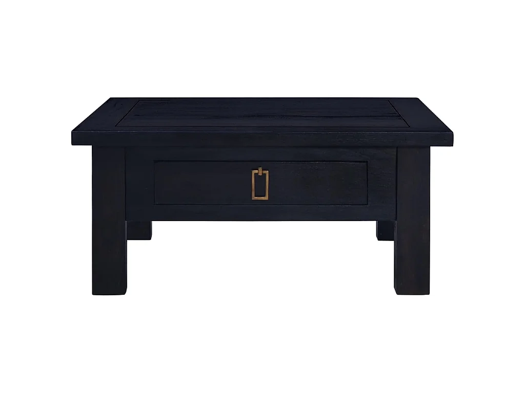 Table basse Café noir clair 68x68x30 Bois d'acajou massif