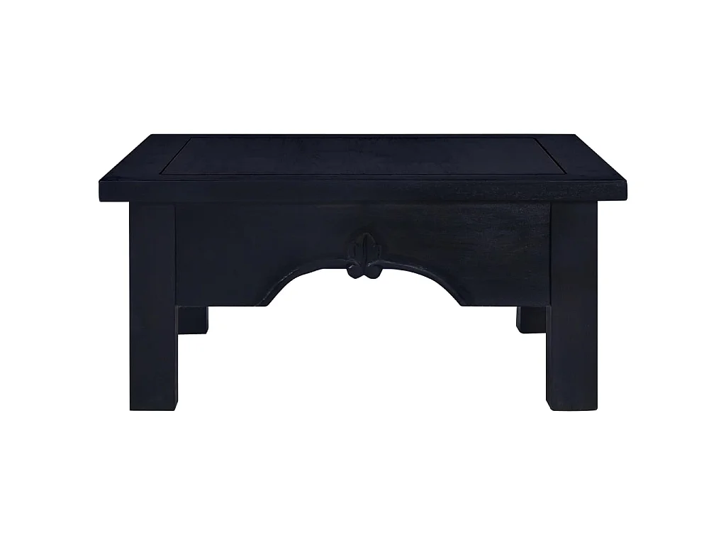 Table basse Café noir clair 68x68x30 Bois d'acajou massif