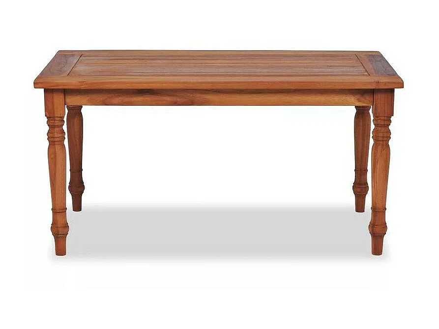 Table basse rectangulaire teck massif foncé Avita