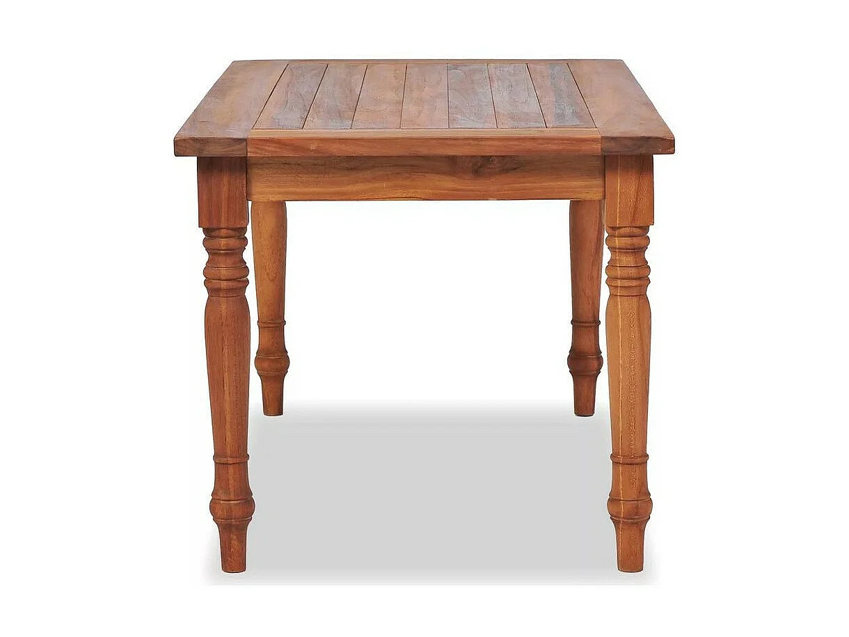 Table basse rectangulaire teck massif foncé Avita