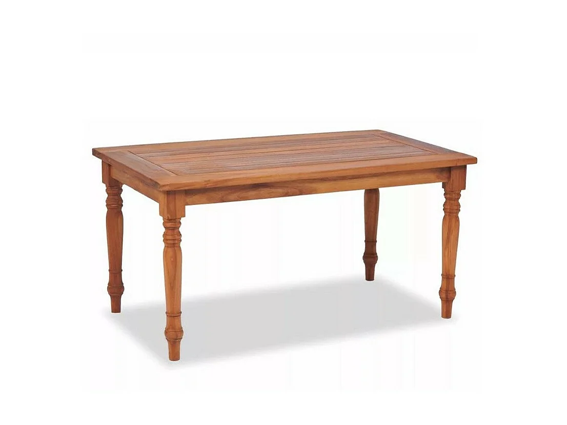 Table basse rectangulaire teck massif foncé Avita