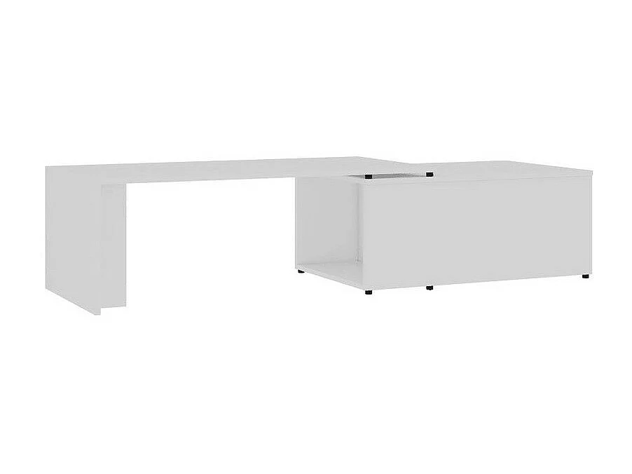 Table basse modulable bois blanc Etif