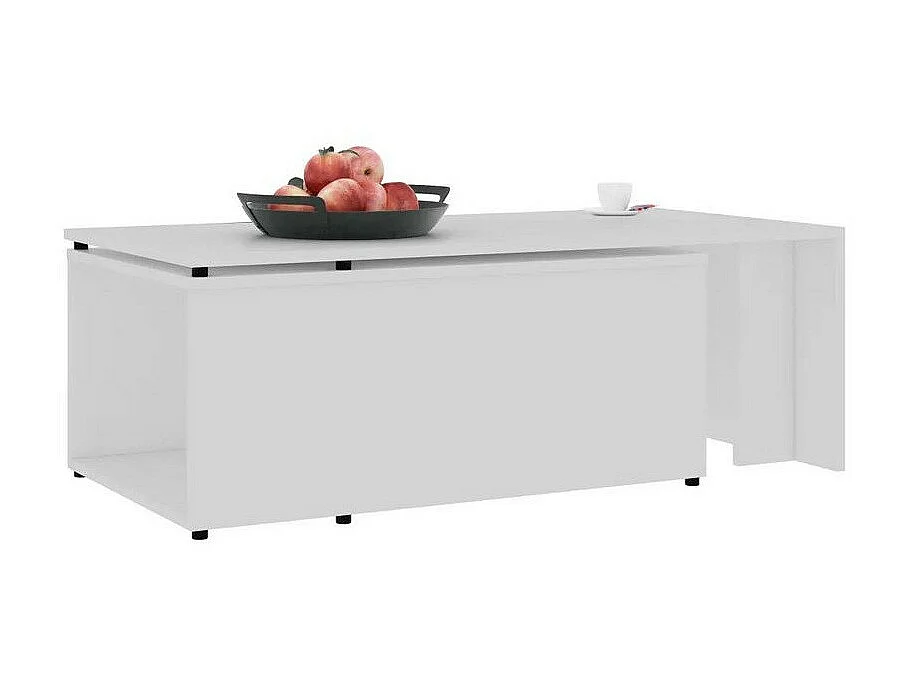 Table basse modulable bois blanc Etif