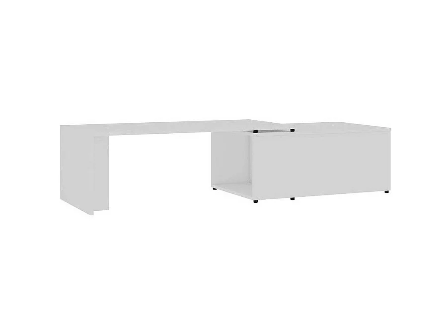 Table basse modulable bois blanc Etif
