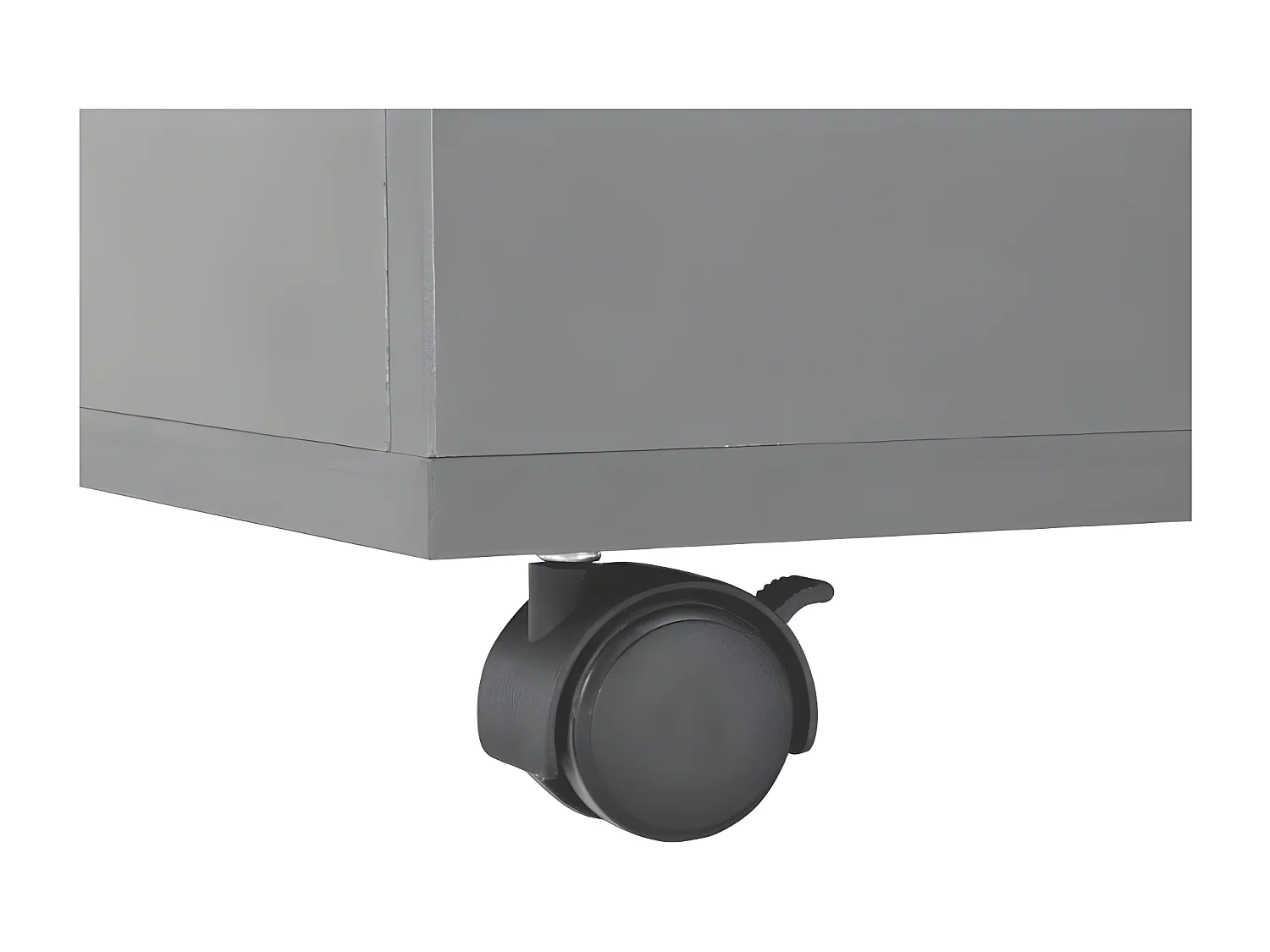 Table basse carrée à roulettes bois gris brillant Bella L 100