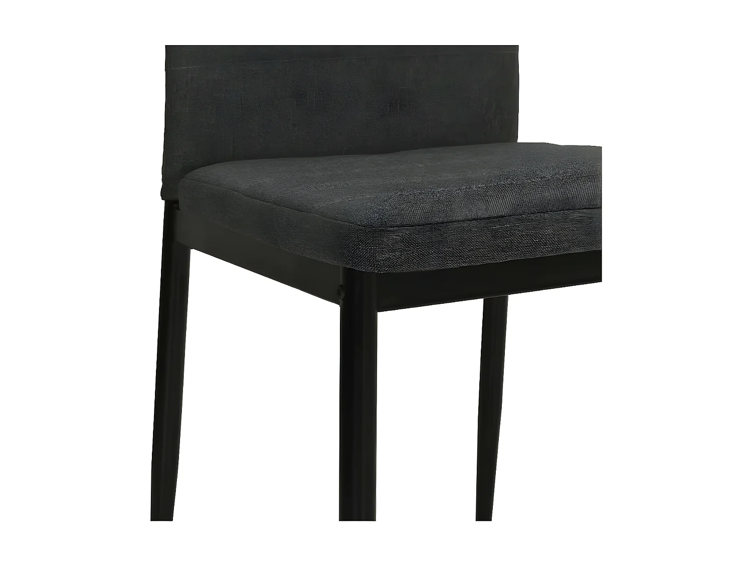 Eetkamerstoelen 6 st stof donkergrijs