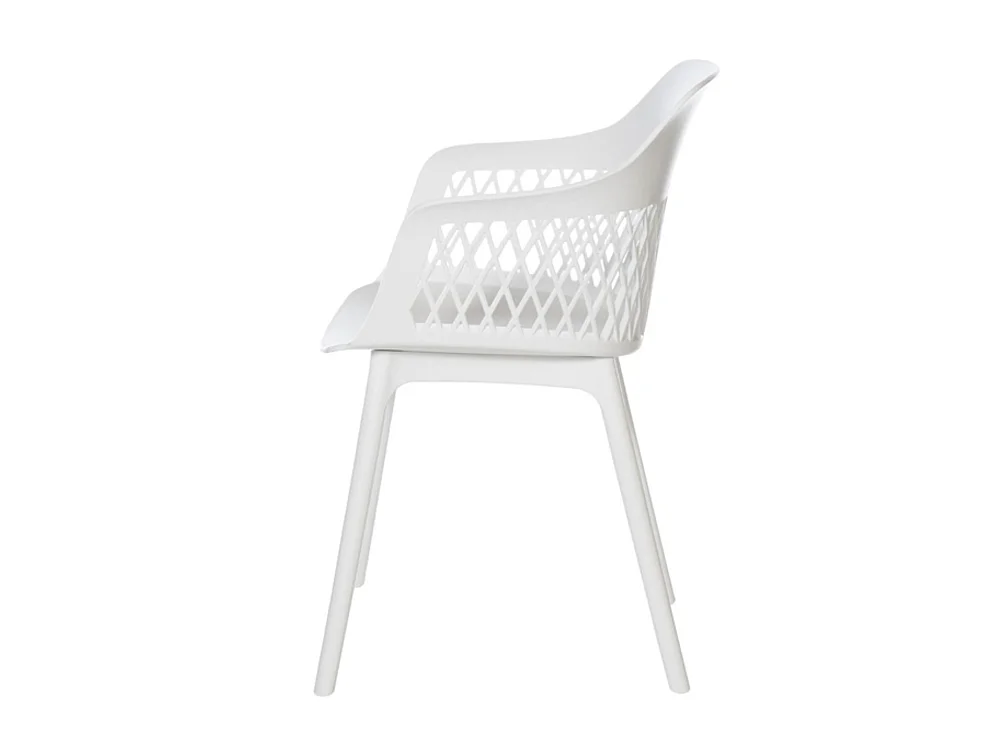 Chaises en polypropylène Kadena-Couleur Blanc