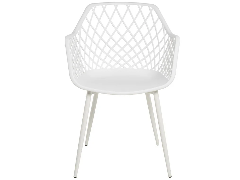Chaise avec accoudoirs polypropylène karlo-Couleur Blanc